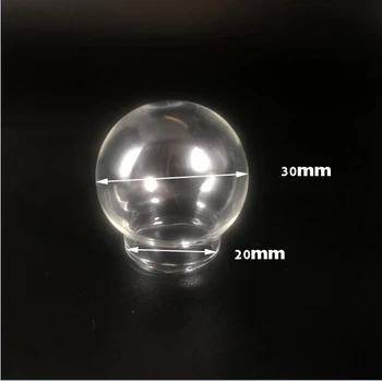 10 bucati 30x20mm 25x15mm 20x15mm 20x12mm gol Transparent de sticlă cu balonul rotund glob de sticlă pandantiv bijuterii accesorii găsirea