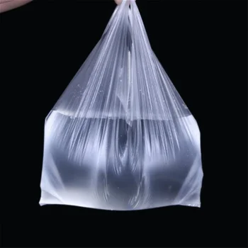 100buc Portabil Pungi Transparente Supermarket Pungi de Plastic Cu Mâner Pungă de Cumpărături de Alimente de Ambalare Sac de 15-26cm/20-30cm/24-37cm