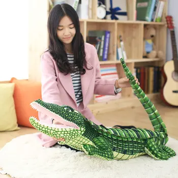 105/195 cm Animal de Pluș Viața Reală Aligator Jucărie de Pluș de Simulare Crocodil Păpuși Kawaii Ceative Perna pentru Copii Cadouri de Craciun