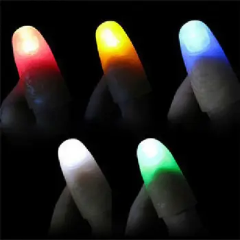 2 buc/Set Led Lumina Noutate Luminos Degetul Jucarii Copii Magic Recuzita Show Truc Intermitent Degetele Strălucire Fantastică Jucarii pentru Copii