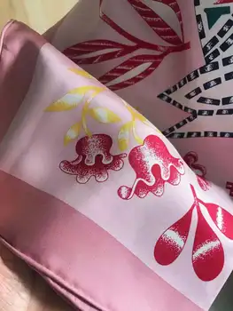 2020 new sosire moda elegant, clasic, de culoare roz eșarfă de mătase 90*90 cm pătrat șal diagonal wrap pentru femei hijab transport gratuit