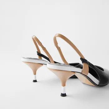 2021 Noul Negru Designer de birou, pantofi de damă Fină Subțire Tocuri Ascuțite Toe sandles superficial femei Singure Pantofi