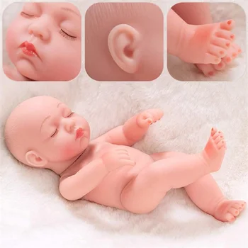25cm Corp Plin de Silicon 10.6 Inch MINI Reborn Păpuși Adorabil Realiste Păpuși Reborn Copil de Dormit Papusa de Moda Fotografie elemente de Recuzită