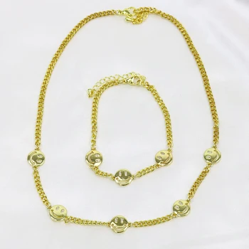 3 Setați Zâmbet fata Brățară colier set de Bijuterii Nou design de bijuterii accesorii pentru femei colier pentru femei cu design Nou 8483