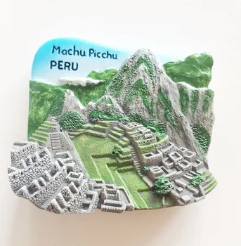 3D Rășină Frigider Magnet de Frigider Chile Insula Pastelui, Chichen Itza Mexic, Peru, la Machu Picchu, Brazilia Hristos Mântuitorul Suvenir