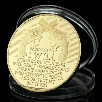 Aur Punisher Monedă NOI Coanter terorismului Vigoare Suvenir de Colecție Placat cu Aur de Onoare Monedă Monedă Comemorativă Moneda