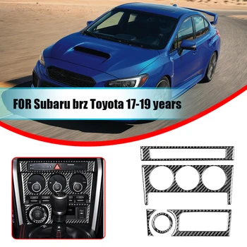 Autentic Fibra de Carbon AC CD Panoul de Control Garnitura Capac Cadru Autocolante pentru Toyota 86 Subaru BRZ 2017-2019 Auto Accesorii de Interior