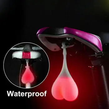 Bicicleta de Lumină în Formă de Inimă Ciclism Bile LED Coada de Silicon rezistent la apa Biciclete Lumini Spate Noaptea de Siguranță de Avertizare Led-uri Accesorii pentru Biciclete