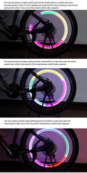 Bicicleta Neon Vorbit Lumina de Drum cu Bicicleta MTB Motociclete Anvelope Auto Nozzle Valve Caps Lampa Impermeabil Biciclete Lumini cu LED-uri Accesorii Ciclism