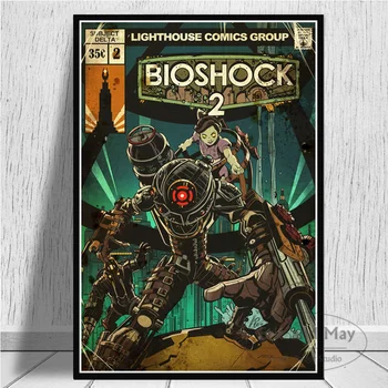 Bioshock Extaz Joc Video Retro Panza Pictura Postere Si Printuri De Arta De Perete Imagine De Epocă, Artă Decorativă Decor Acasă Quadro