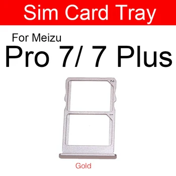 Black & Gold & Red SIM Card Tray Holder Pentru Meizu Pro 7 7Plus Plus Slot Card Micro Sim Adaptor de Înlocuire a Pieselor de schimb
