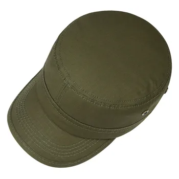 BOTVELA Men ' s Bumbac Cadet în Armata Capace Stil Militar Plat Pălărie de Top Casual Reglabil Capac de vânzător de ziare 833