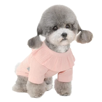 Cat Cămașă de Vară de Companie tricou Pijama Drăguț Culoare Pură Haine de Câine Chihuahua Caine Catelus Yorkshire, Caniche Pomeranian Haine