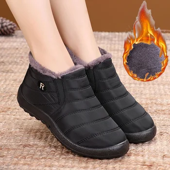 Cizme pentru femei de Moda Cizme Impermeabile de Iarnă Pantofi pentru Femei Non-alunecare Ușor și Glezna Cizme Cald Iarna Pantofi Platforma