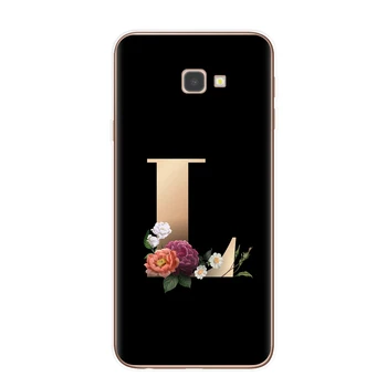 Clasic Elegant florale 26 alfabet font scrisoare Telefon Caz Pentru Coque Samsung J5 J3 J7 2016 2017 J4 J6 Plus 2018 Acoperire Moale Fundas