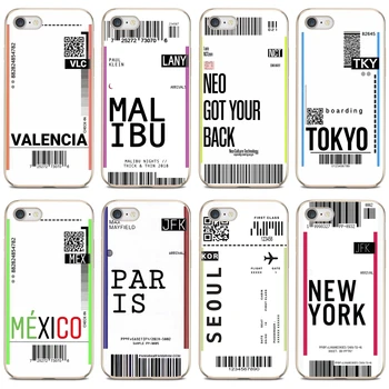 Călătorie New York, Tokyo INS Bilet Eticheta husa Silicon Cover Pentru Huawei P30 P40 P20 P7 P8 P9 P10 Lite Plus Pro 2016 2017 Mini