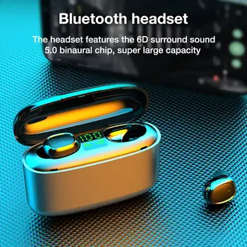 Căști fără fir Bluetooth Touch Control Căști Bluetooth 5.0 Microfoane Duale Stereo Sport rezistent la apa IPX7 Căști