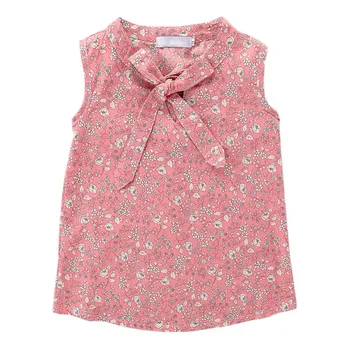 De vară pentru Copii Fete Fata Floral Bowknot fără Mâneci Top + pantaloni Scurți Pantaloni Casual Seturi Copii Fete 1-6M