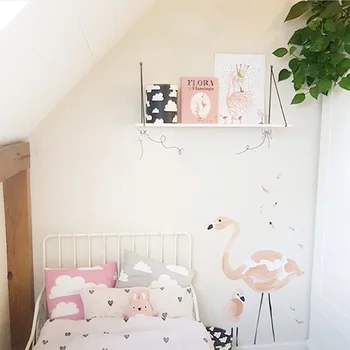 Desen animat Animale de Perete Decalcomanii de Flamingo Roz Autocolante pentru Camera Copii Dormitor Drăguț Copil Pepinieră Autocolante Camera Copiilor Decor Nordic