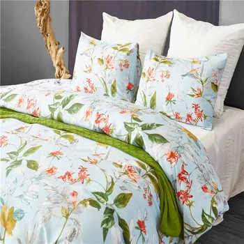 J Pat Queen-Size Floral Imprimat Vara ropa de cama Pat King-Size Set Perna Pentru Dormitor Floare de Imprimare lenjerie de Pat