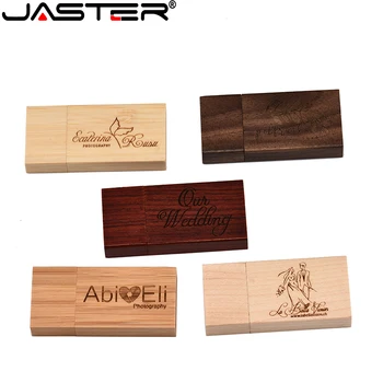 JASTER USB Flash Drive 4GB 8GB 16GB 32GB 64GB Fotografie Cadou de Nunta Eco-friendly Lemn Verde Sănătos (1buc gratuit logo-ul)