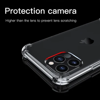 KEYSION la Șocuri Clar de Caz pentru iPhone 12 12 Pro Max Transparent silicon moale de Telefon capacul din spate pentru iPhone 12 12 mini-2020 Nou