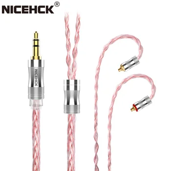 NICEHCK C8s-2 8 Core Argint Placat cu Cupru Cablu 3.5 mm/2,5 mm/4.4 mm MMCX/NX7/QDC/0.78 2Pin Cască Cablu Audio pentru KXXS Kanas MK3