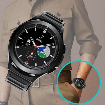 Nici Lacune transparente Curea Pentru Samsung Galaxy Watch 4 Classic 46mm 42mm/Watch4 44mm 40mm Silicon Trupa Încheietura mâinii capăt Curbat Brățară