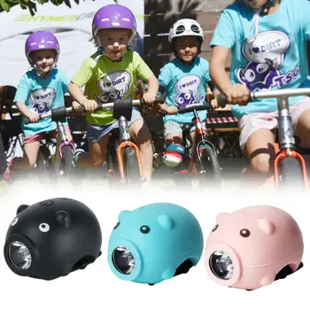 Picioare de Porc Clopot de Biciclete Rupte de Vânt Mici Roz de Porc MTB Drum de Biciclete pentru Copii cu Motor de Echitatie Bicicleta Accesorii USB Reîncărcabilă Lumini