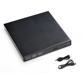 Portable Slim USB Extern DVDROM DVDRW Arzător Scriitor Unitate Optica Pentru Laptop Netbook Notebook PC Negru