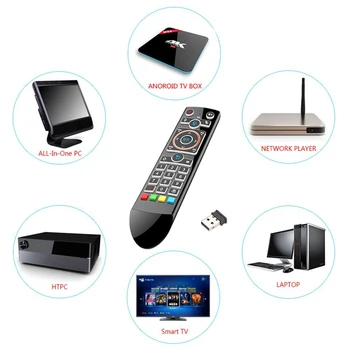 Q2 Backlit Air Mouse Wireless IR de Învățare 2.4 GHz RF Control de la Distanță Inteligent Pentru Calculator Android TV Box