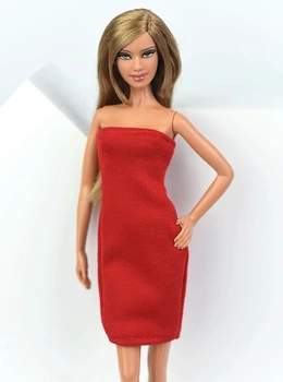 Red Multi-stil-O singură Bucată 1/6 Moda Rochie Pentru Papusa Barbie Rochii de Seara, Haine Pentru Barbie Papusa Printesa Accesorii