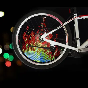 Reîncărcabilă Roata Lampa Programabila cu LED Biciclete Lumina rezistent la apa rezistent la Socuri Colorate Ciclism Lampa Accesorii pentru Biciclete