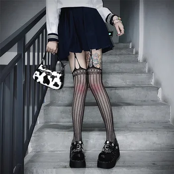 Subțire Japonez Drăguț Moale Fată Mare Ciorapi Lolita Sexy Ciorapi De Femei Lungi Peste Genunchi Șosete Ciorapi Plasă De Pește Ciorapi