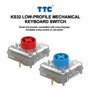 TTC KS32 Low Profile Switch-uri pentru Tastatură Mecanică faceți Clic Liniar Albastru Rosu Maro Axa 45g 3 Pini Jocuri PC IKBC S200