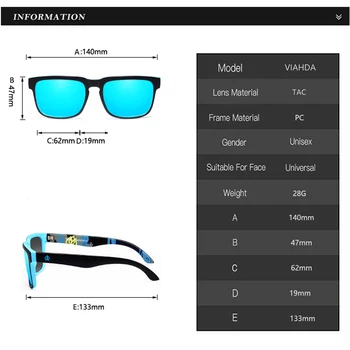 VIAHDA Brand Nou Polarizat ochelari de Soare Barbati de Conducere Ochelari de Soare pentru om Nuante Ochelari Cu Cutie Oculos